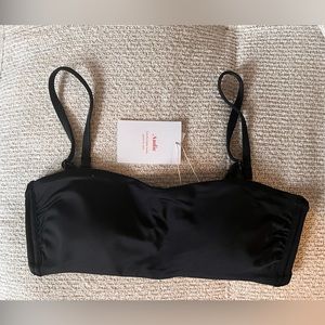 SOLD OUT Andie Swim The Bora Bora strapless Bikini Top In black Size S NWT